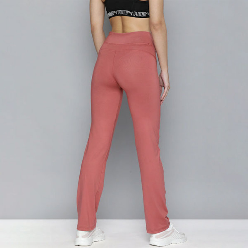 Women Mauve Solid Straight Fit Track Pant